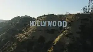 Hollywood sign view from the top