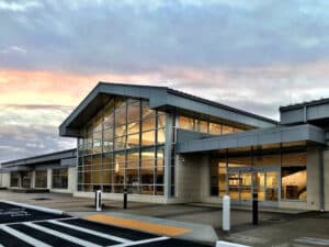 San Luis Obispo County Regional Airport, McChesney Field is a civil airport near San Luis Obispo, California, United States. Three passenger airlines serve the airport with nonstop flights to eight cities: Dallas-Fort Worth, Denver, Las Vegas, Los Angeles, Phoenix, Portland, San Diego, San Francisco and Seattle.