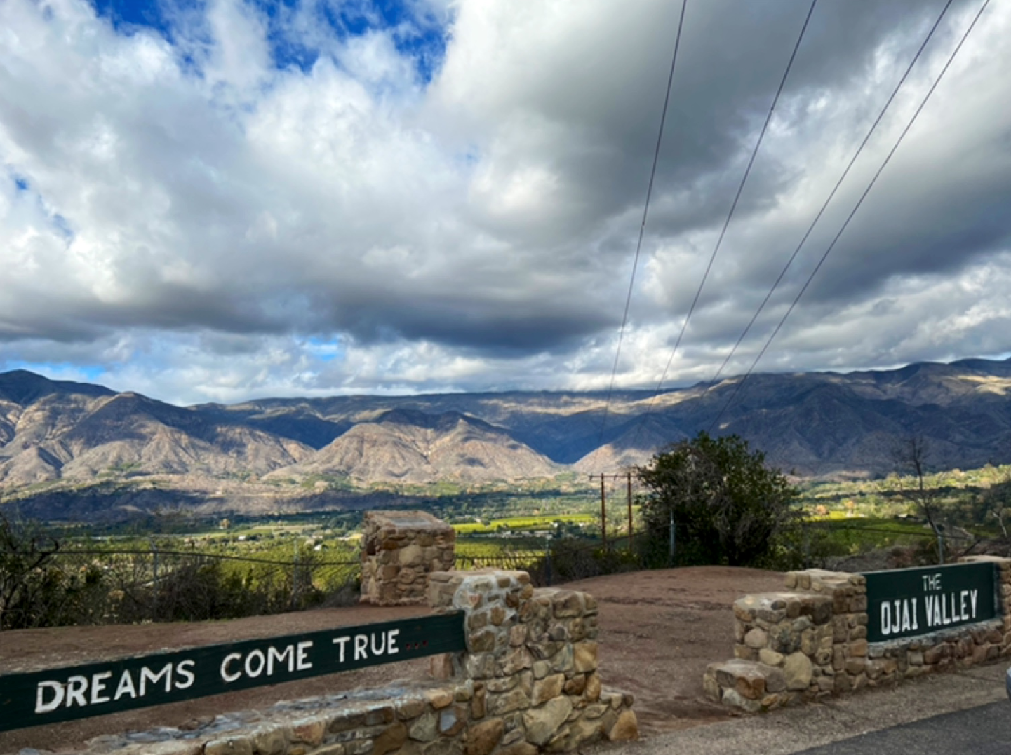 Scenic overlook with views of Ojai Valley California